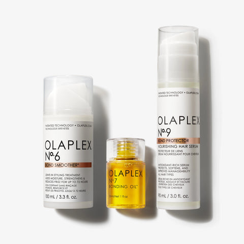 Kit Antipolución Antifrizz y Brillo OLAPLEX N°9 de 90ml + N°6 de 100ml  + N°7 de 30ml